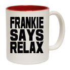 Frankie Says Relax 80S Retro Solid Black - Funny Coffee Mug