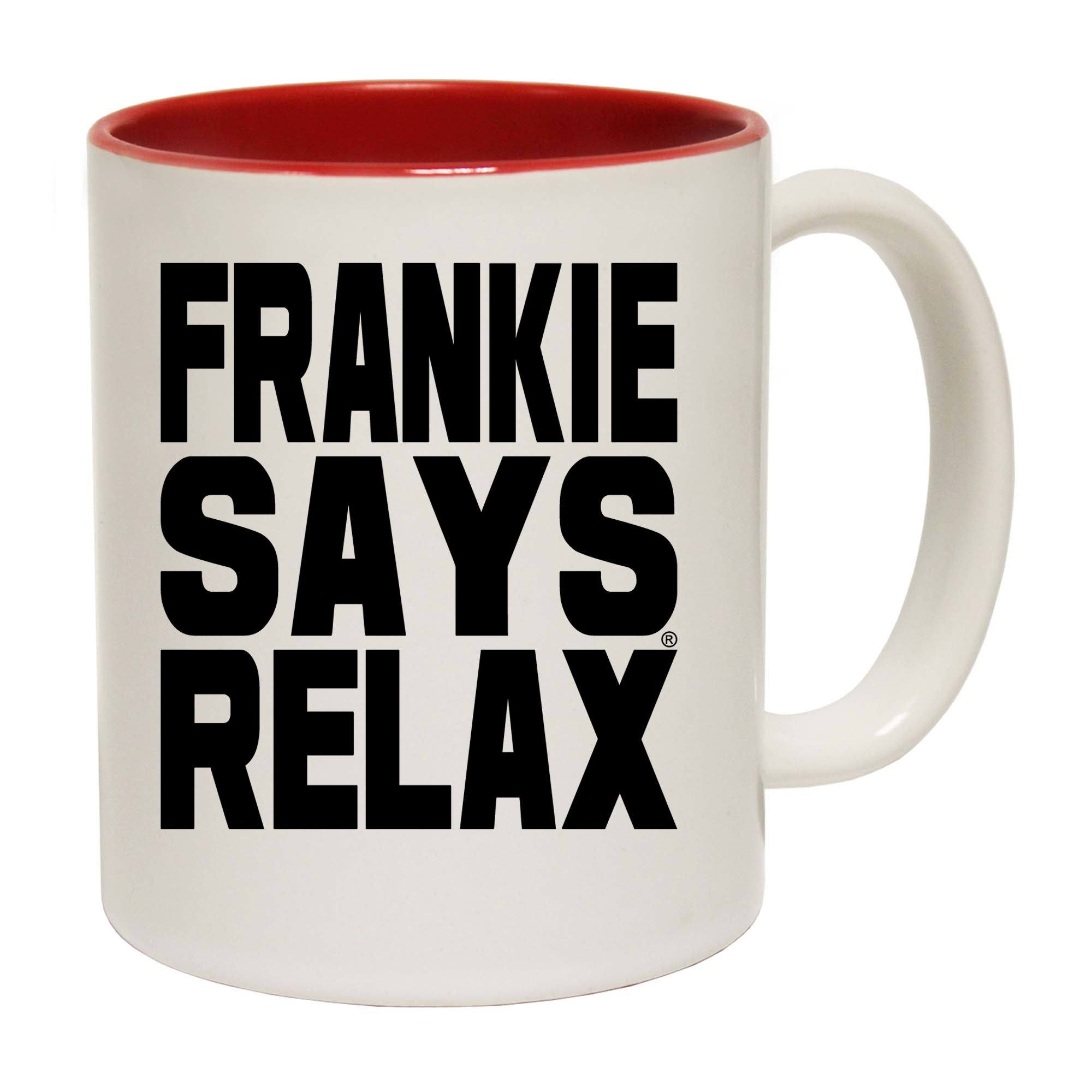 Frankie Says Relax 80S Retro Solid Black - Funny Coffee Mug