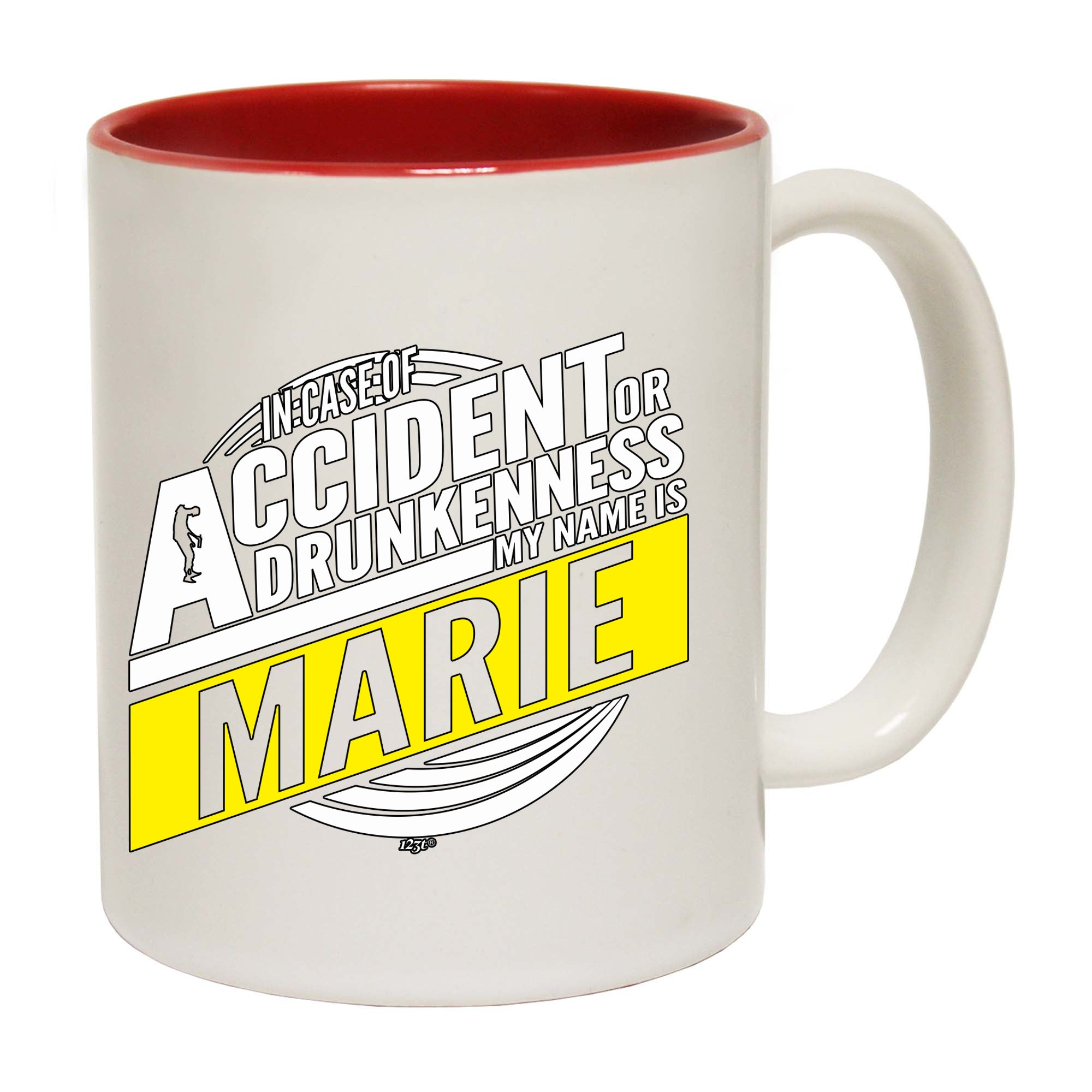 In Case Of Accident Or Drunkenness Marie - Funny Coffee Mug Cup
