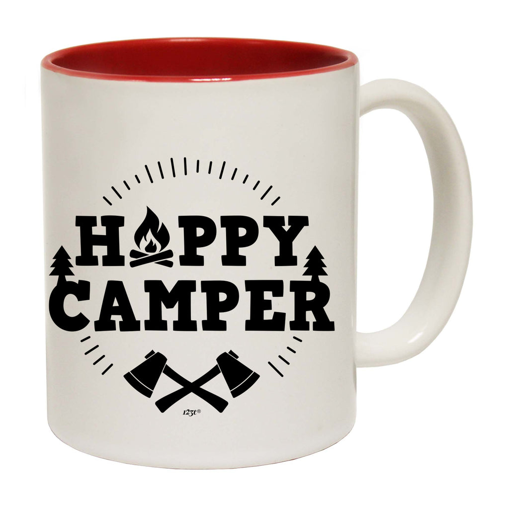 Happy Camper Camping - Funny Coffee Mug Cup