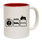 Eat Sleep Tractor - Funny Coffee Mug