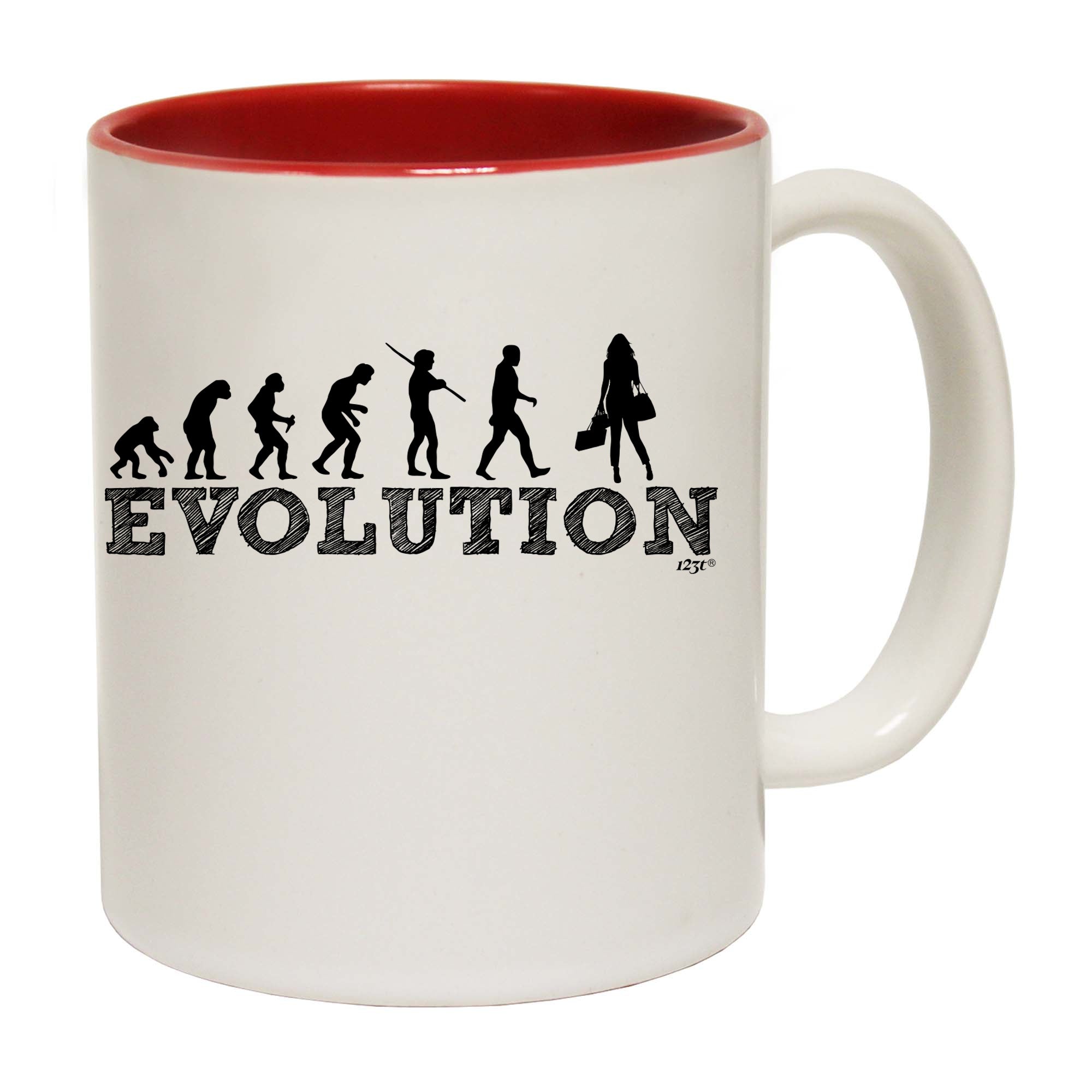 Evolution Shopping - Funny Coffee Mug Cup