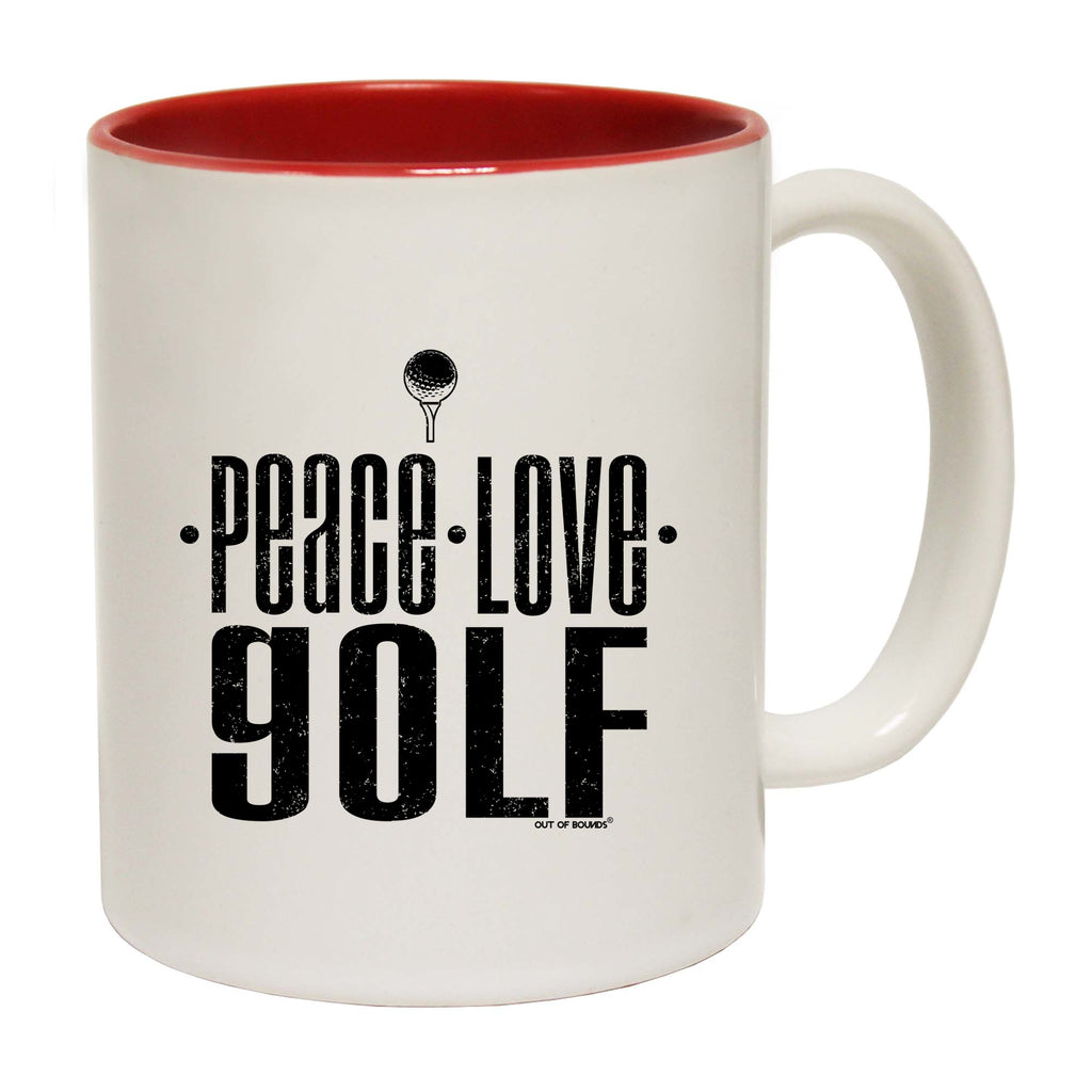 Oob Peace Love Golf - Funny Coffee Mug