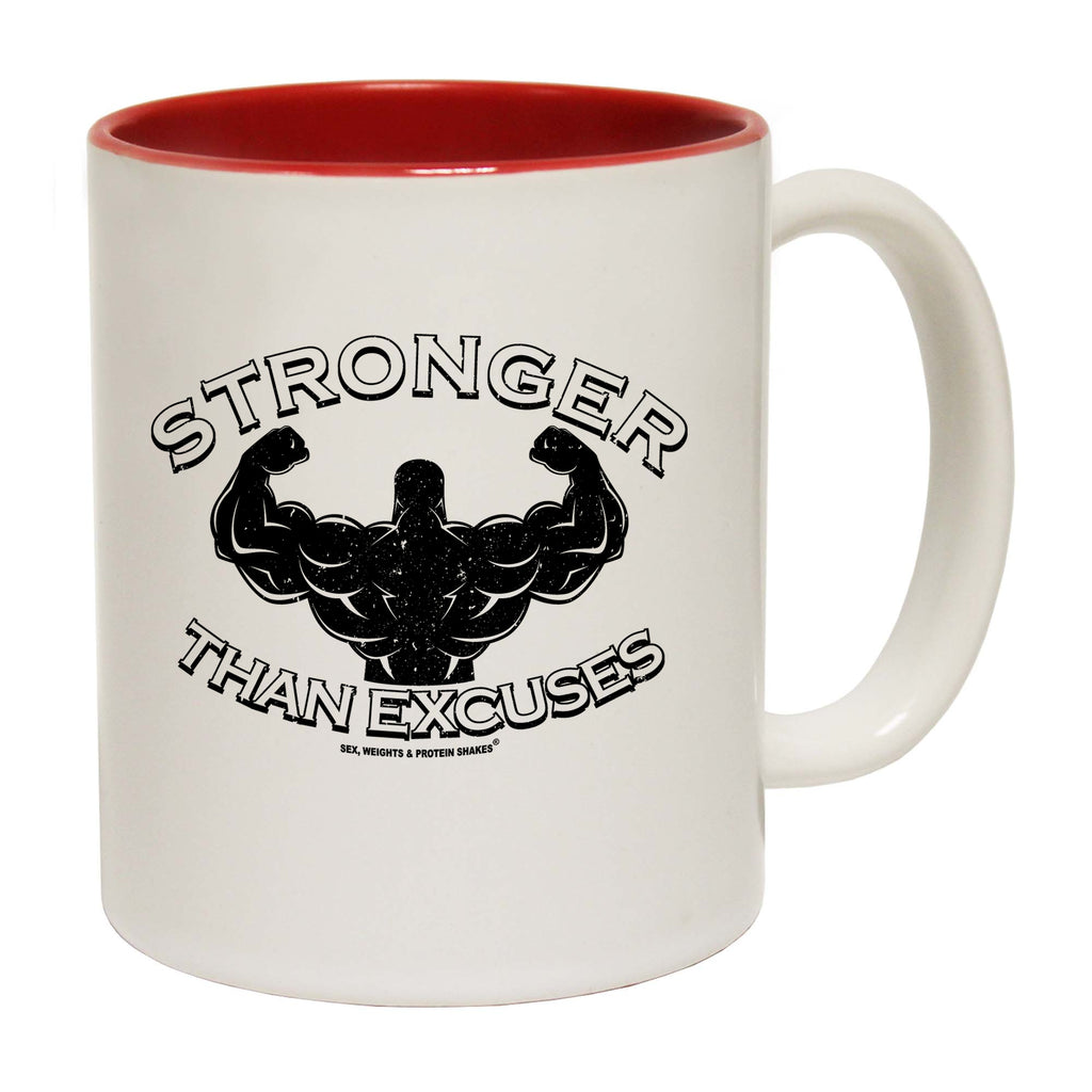 Gym Stronger Than Excuses - Funny Coffee Mug