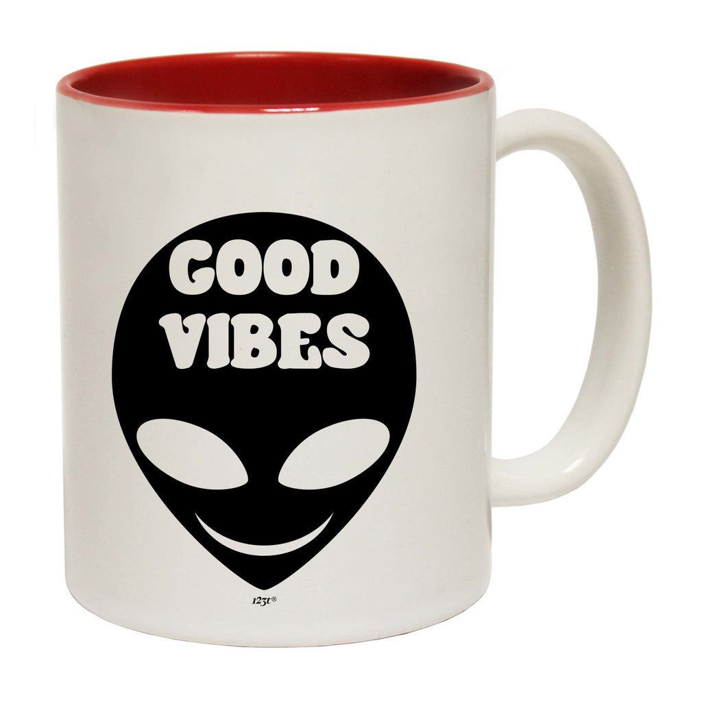 Festival Good Vibes Alien White - Funny Coffee Mug Cup