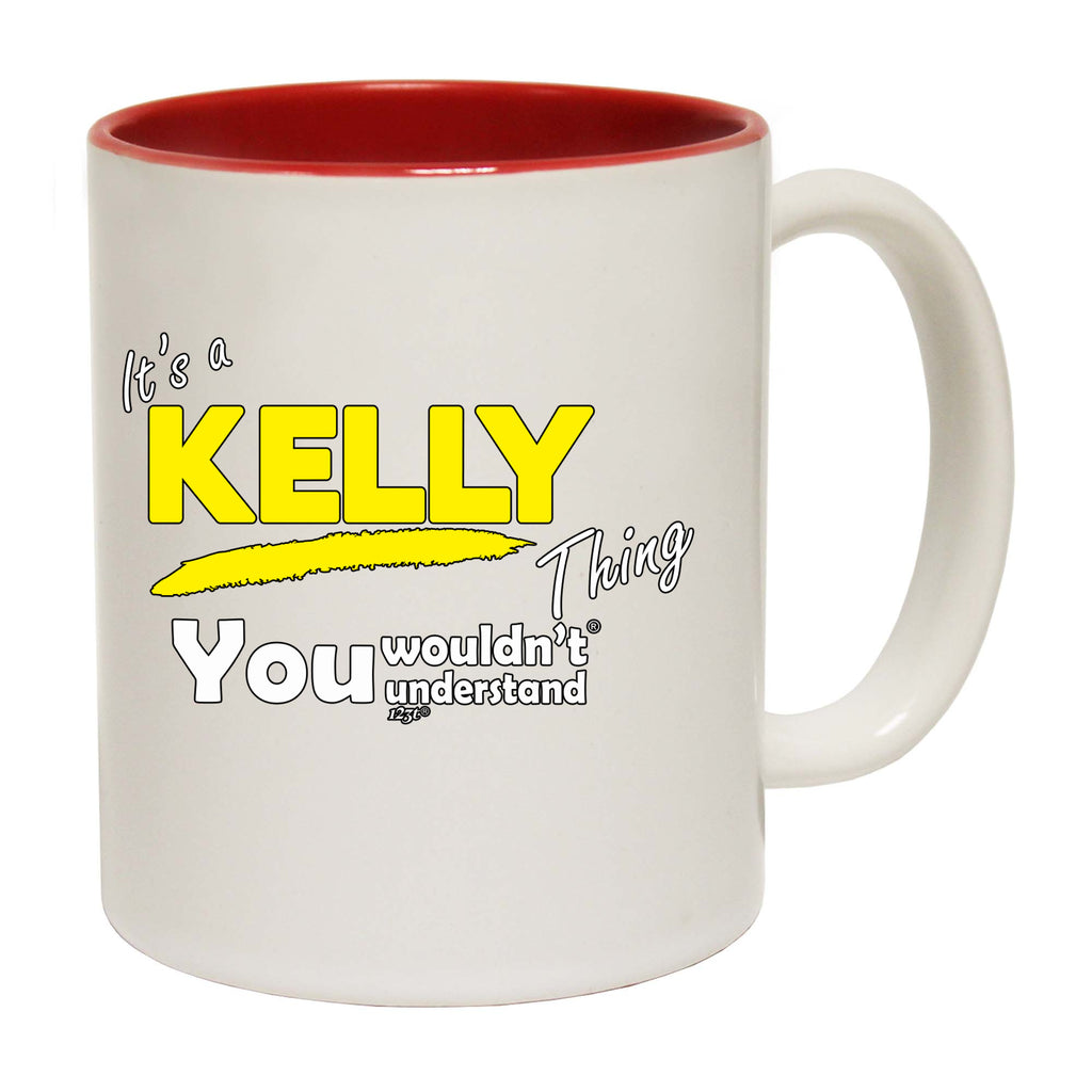 Kelly V1 Surname Thing - Funny Coffee Mug