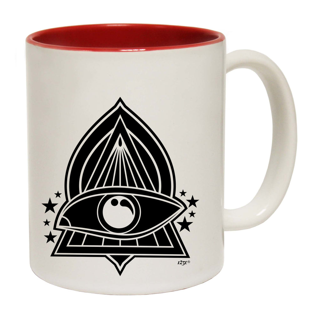 Festival Triangle Eye White - Funny Coffee Mug Cup