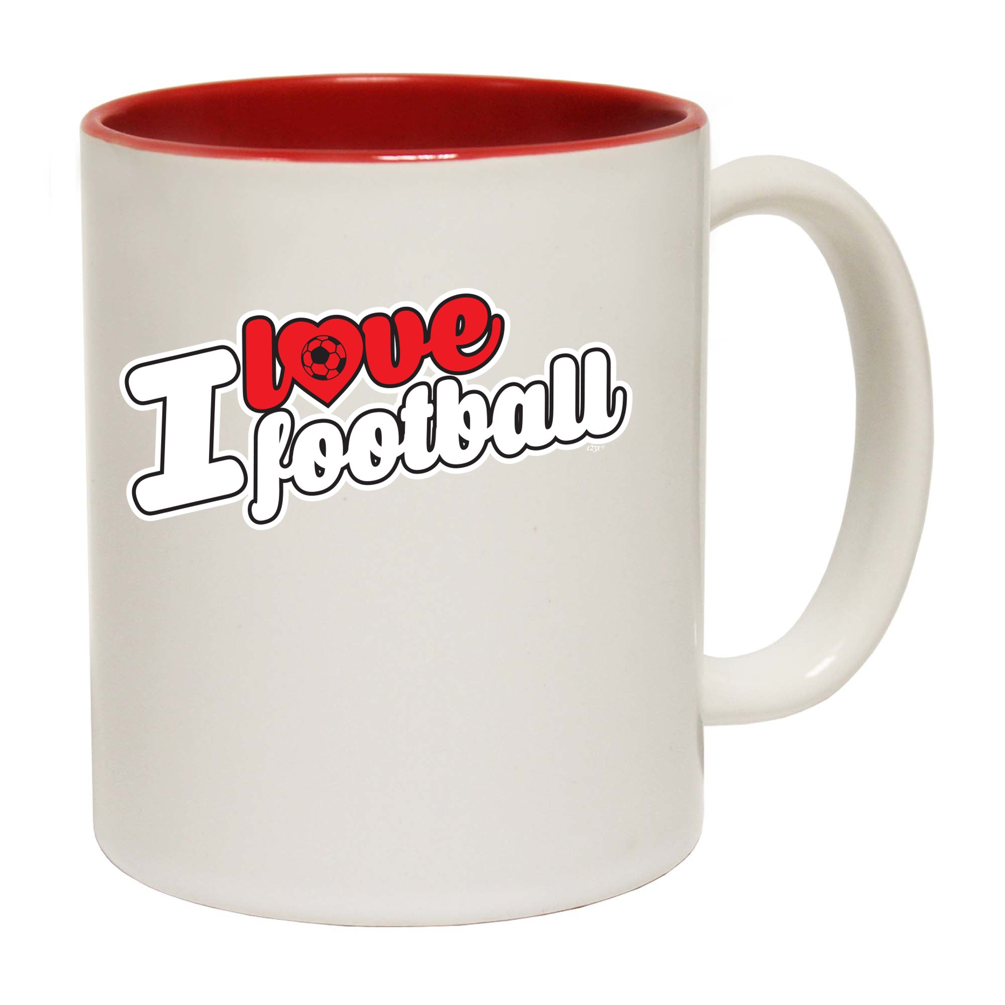 Love Football Stencil - Funny Coffee Mug
