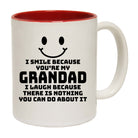 I Smile Because Youre My Grandad - Funny Coffee Mug