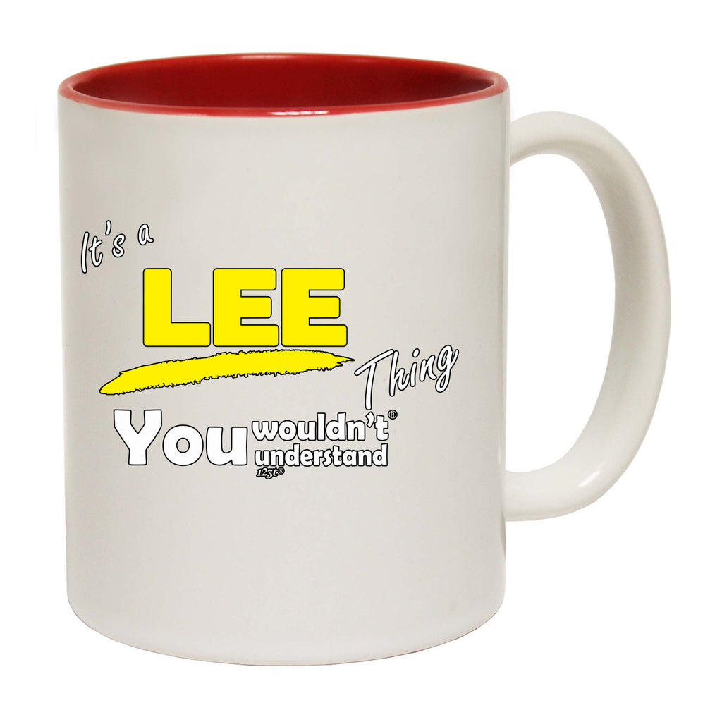 Lee V1 Surname Thing - Funny Coffee Mug