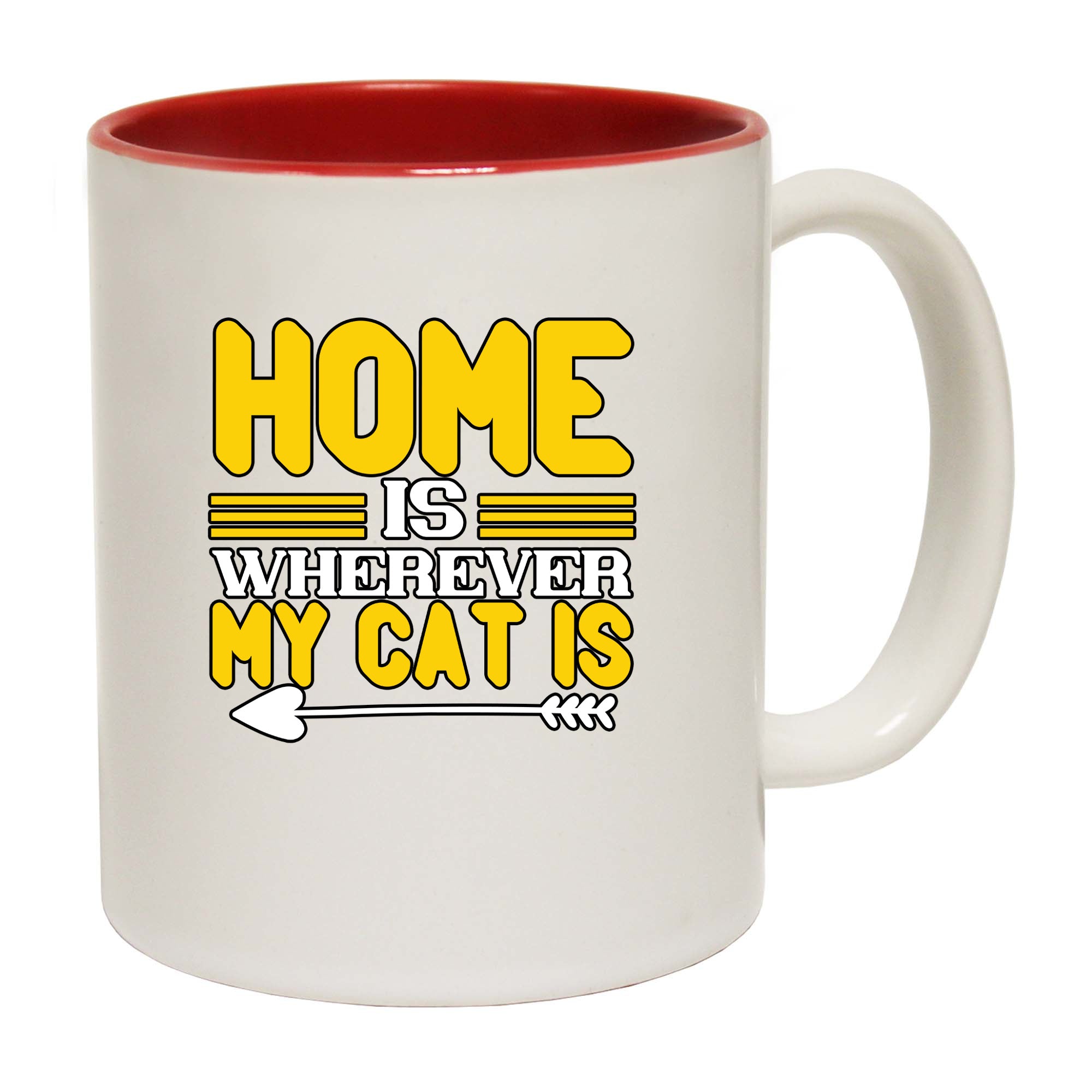 Cat Home Is Wherever My Cat Is - Funny Coffee Mug