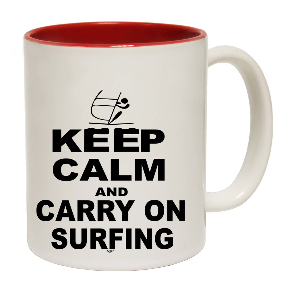 Keep Calm And Carry On Surfing - Funny Coffee Mug