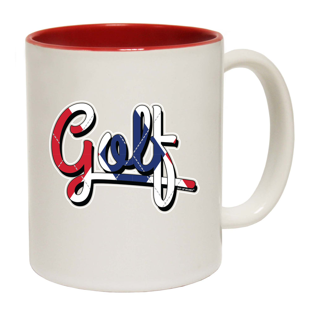 Oob Golf Argyle Pattern - Funny Coffee Mug