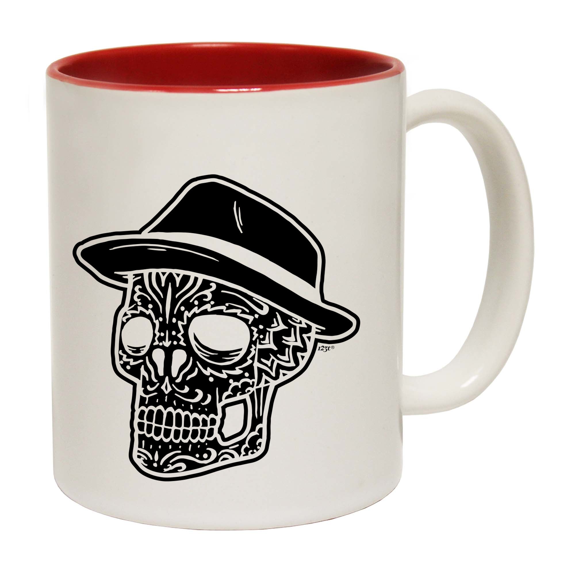 Fedora Candy Skull - Funny Coffee Mug Cup