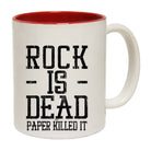 Rock Is Dead Paper Killed It - Funny Coffee Mug