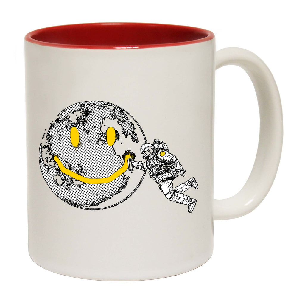 Austraunaught Smile Spray Paint Moon - Funny Coffee Mug Cup