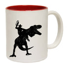 Cowboy Riding T Rex Dinosaur - Funny Coffee Mug Cup