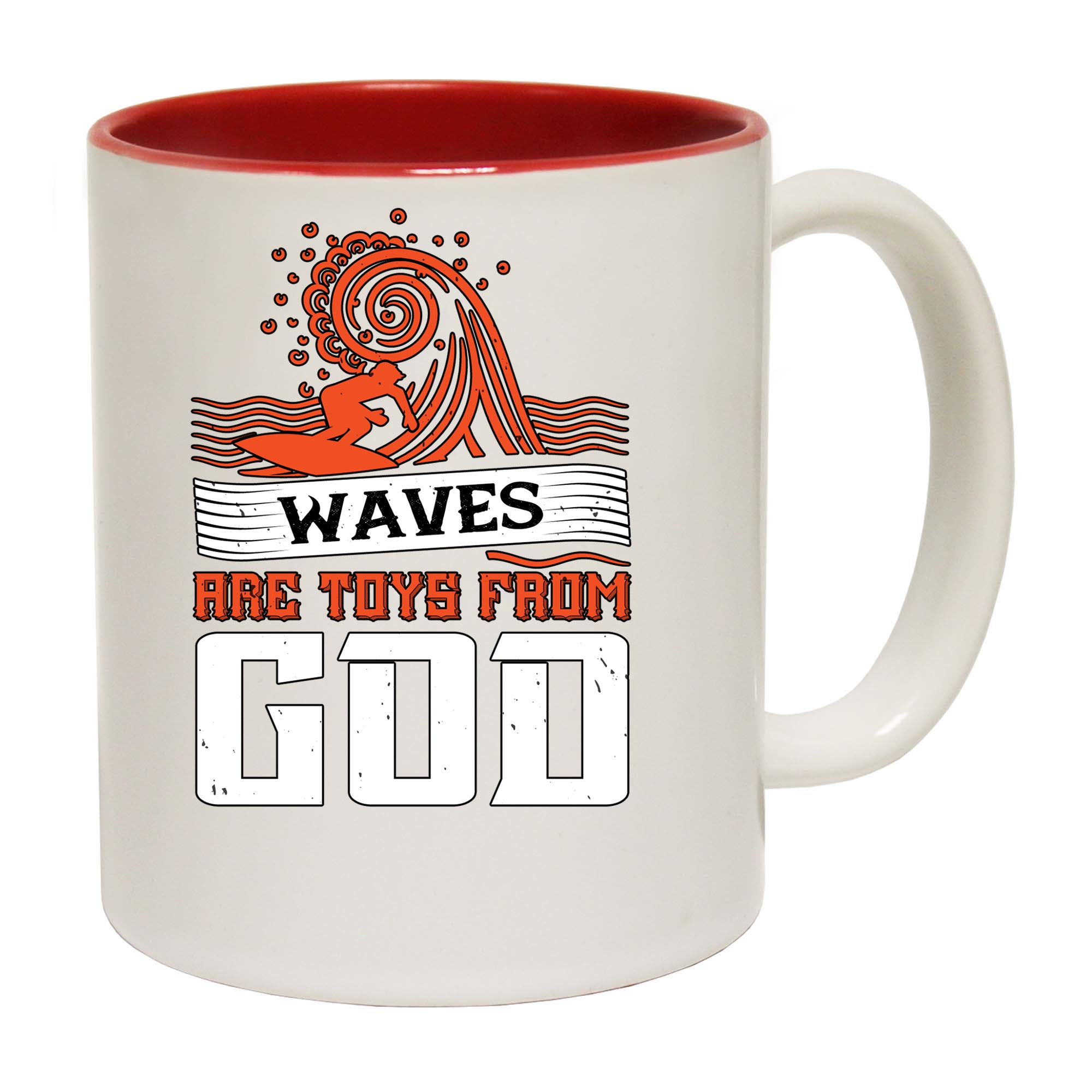 Surfing Waves Are Toys From God - Funny Coffee Mug