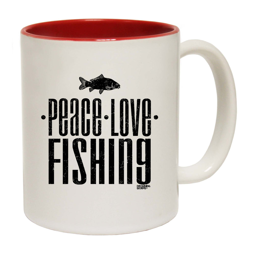 Dw Peace Love Fishing - Funny Coffee Mug