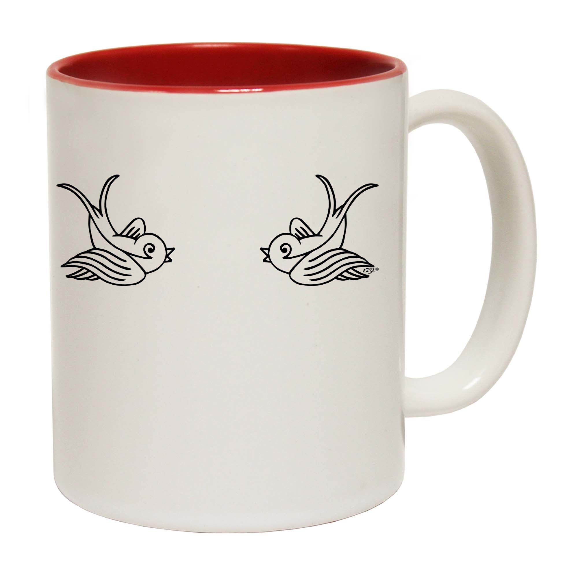 Bird Tattoo Swallows - Funny Coffee Mug Cup