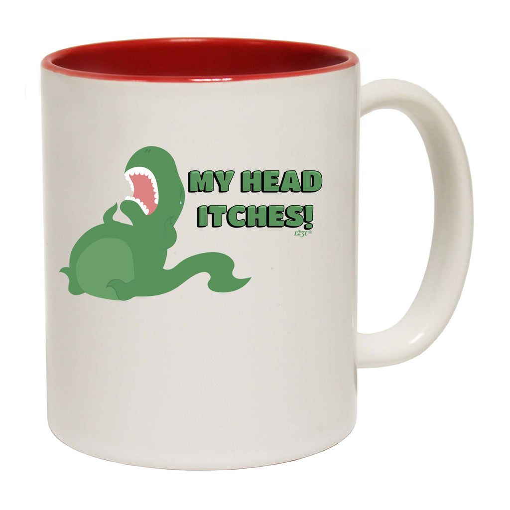 My Head Itches Dinosaur T Rex - Funny Coffee Mug