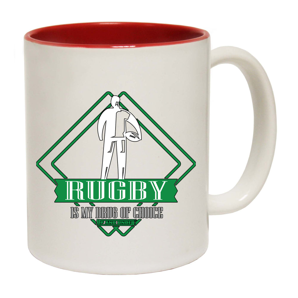 Uau Rugby Drug Of Choice - Funny Coffee Mug