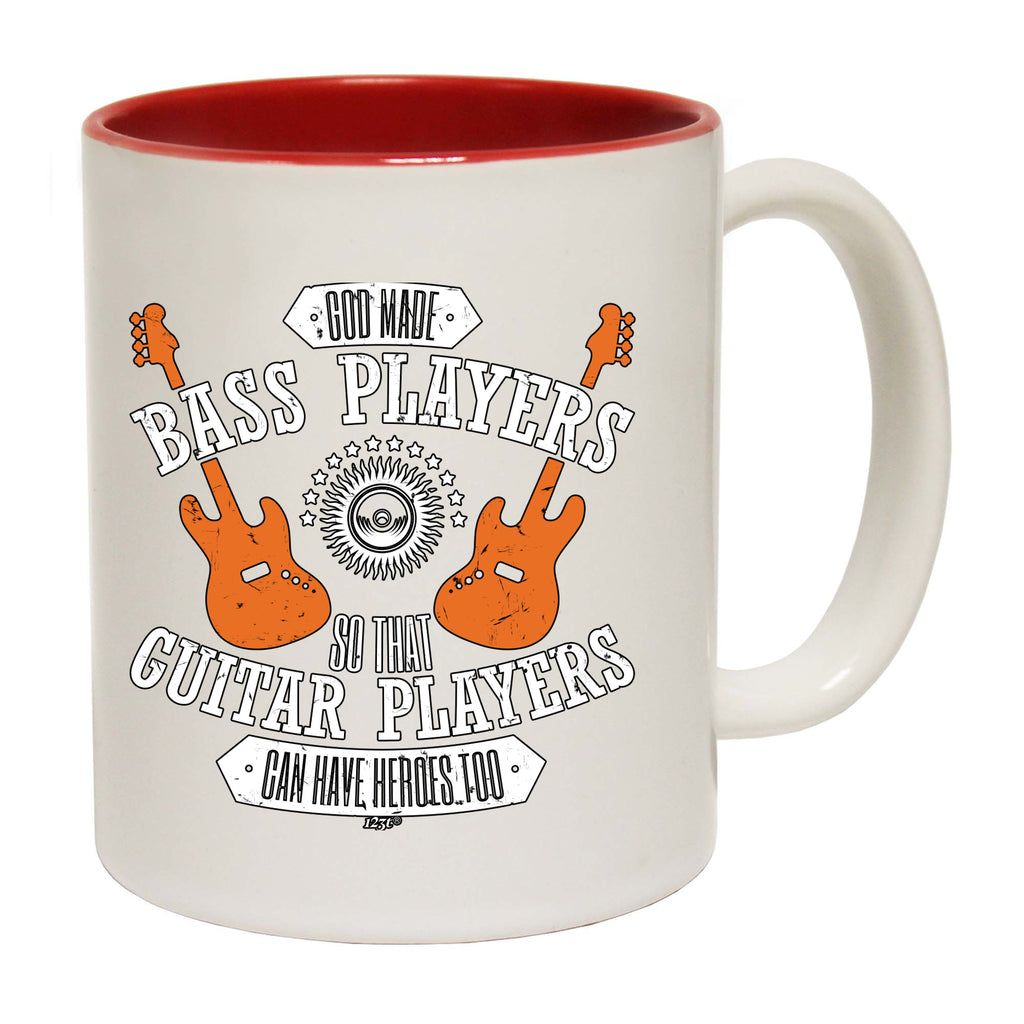 God Made Bass Players Guitar Music - Funny Coffee Mug Cup