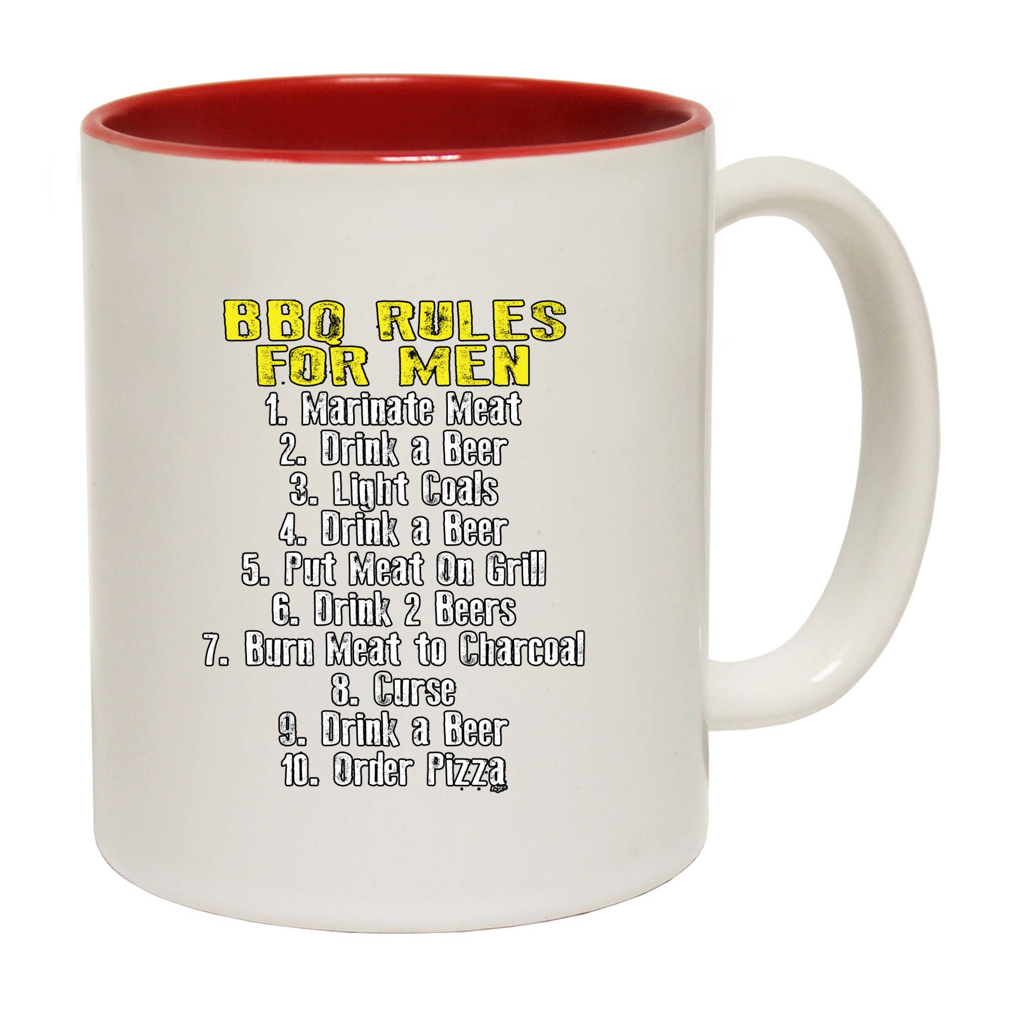 Bbq Barbeque Rules For Men - Funny Coffee Mug Cup
