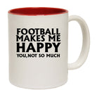 Football Makes Me Happy You Not So Much - Funny Coffee Mug