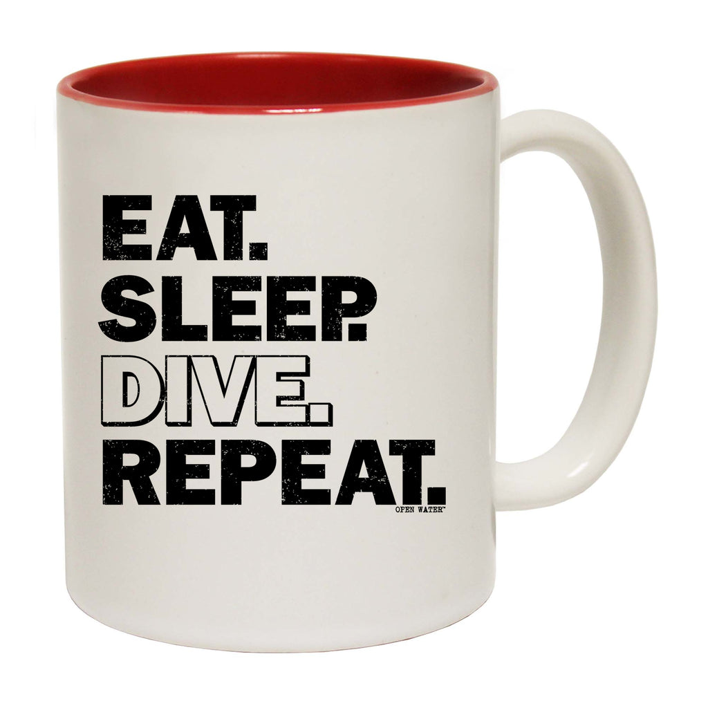 Eat Sleep Dive Repeat Scuba Diving Open Water - Funny Coffee Mug