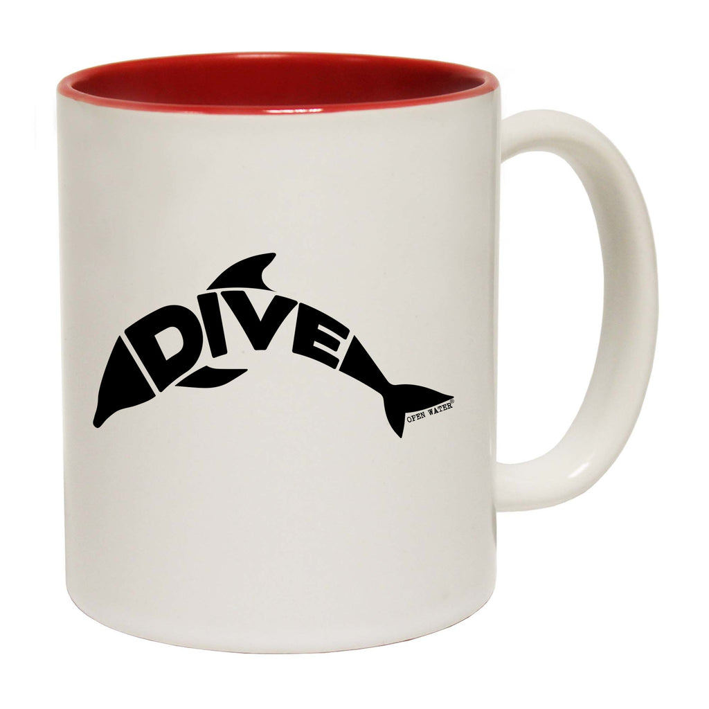 Ow Dolphin Dive - Funny Coffee Mug