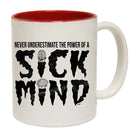 Never Understimate The Power Of A Sick Mind - Funny Coffee Mug