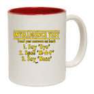 Intelligence Test - Funny Coffee Mug Cup