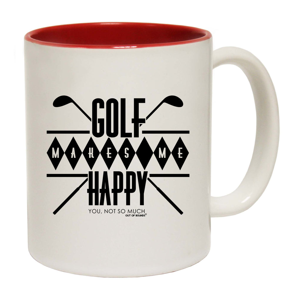 Oob Golf Makes Me Happy - Funny Coffee Mug