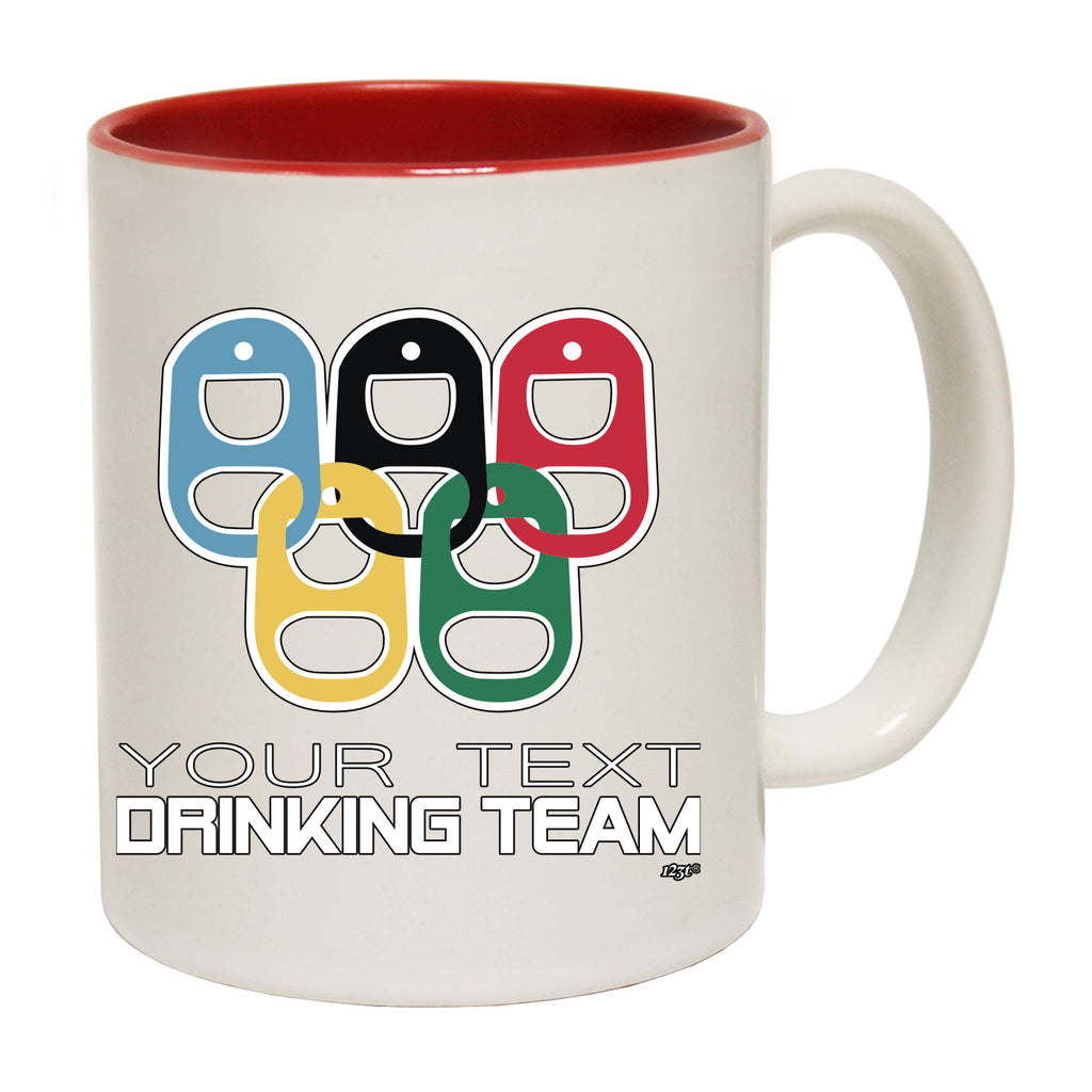 Your Text Drinking Team Rings Personalised - Funny Coffee Mug