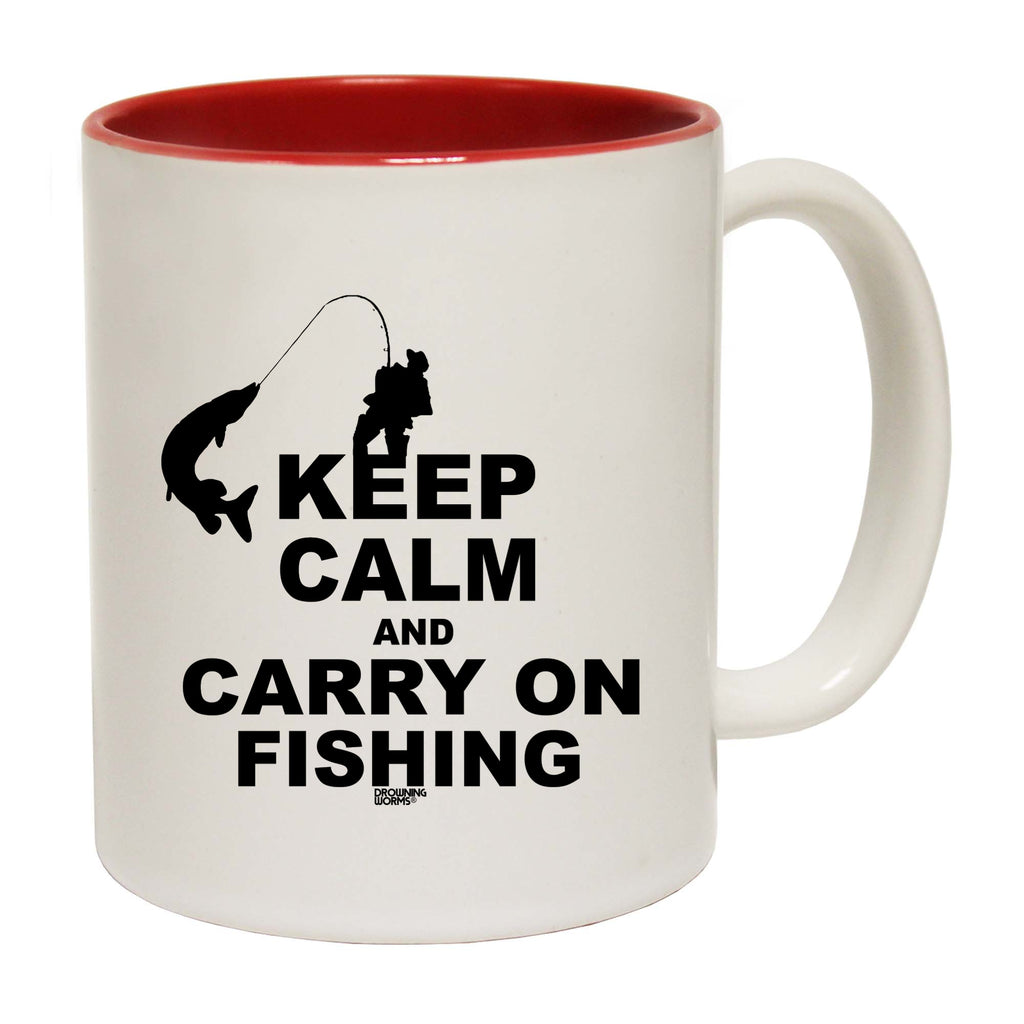 Dw Keep Calm And Carry On Fishing - Funny Coffee Mug