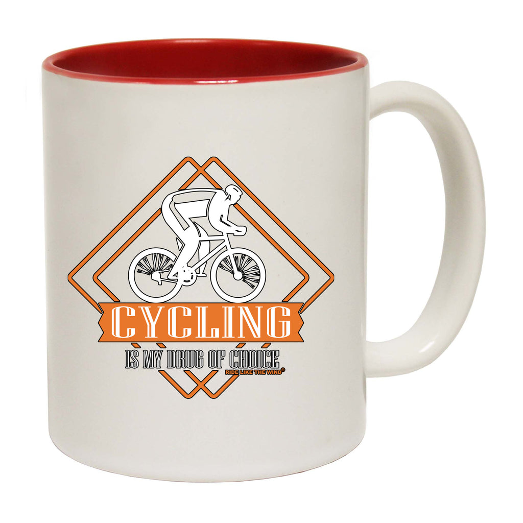 Rltw Cycling Is My Drug Of Choice - Funny Coffee Mug