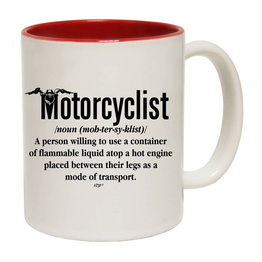 Motorcyclist Noun Motorbike - Funny Coffee Mug
