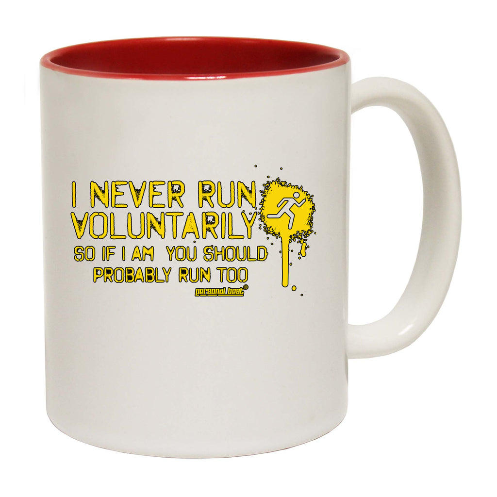 Pb I Never Run Voluntarily - Funny Coffee Mug