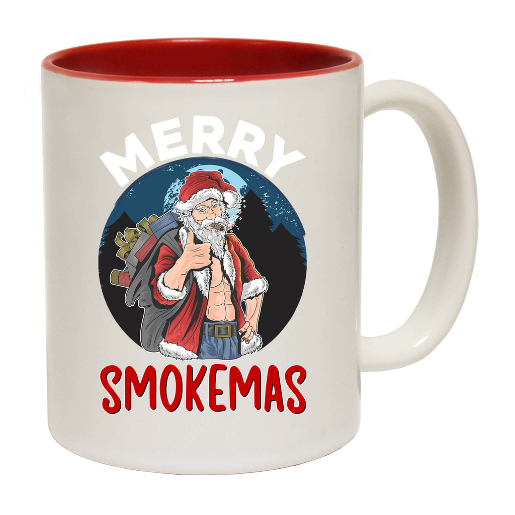 Merry Smokemas Christmas Cigar Buff Santa Xmas - Funny Coffee Mug