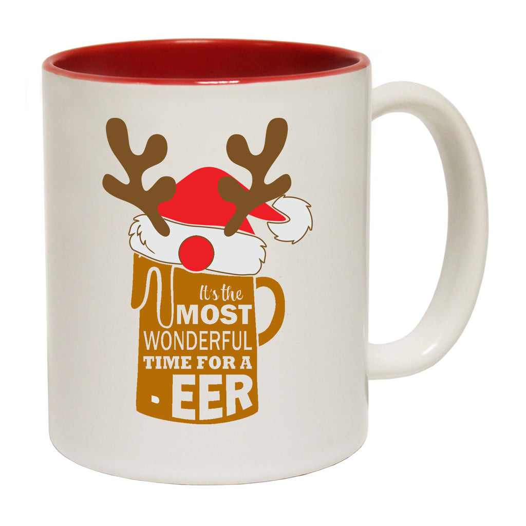 Christmas Its The Most Wonderful Time For A Beer - Funny Coffee Mug