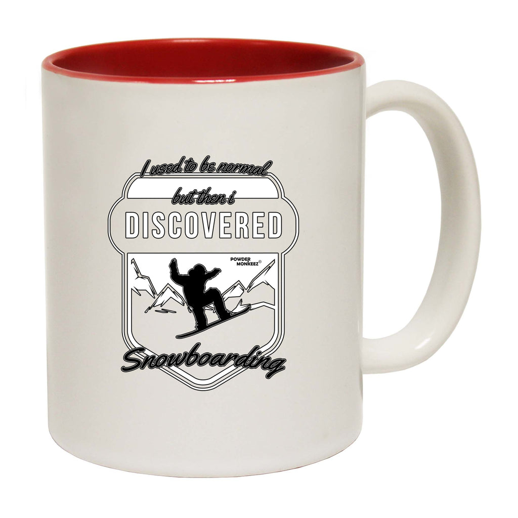 Pm I Used To Be Normal Snowboarding - Funny Coffee Mug
