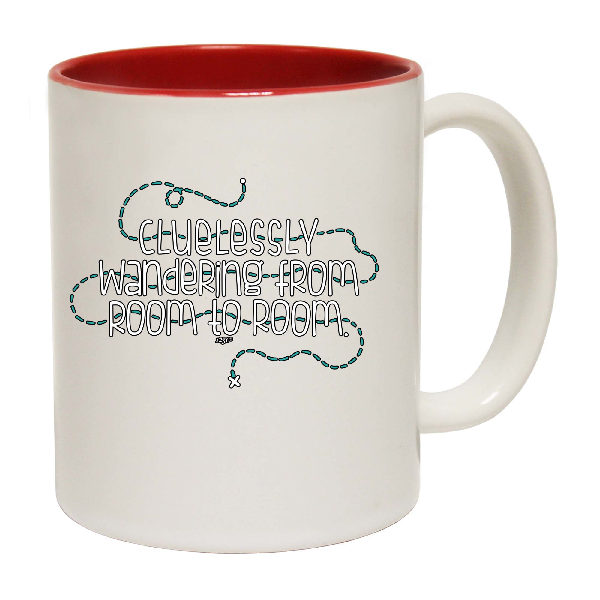 Clulessly Wandering From Room To Room - Funny Coffee Mug Cup