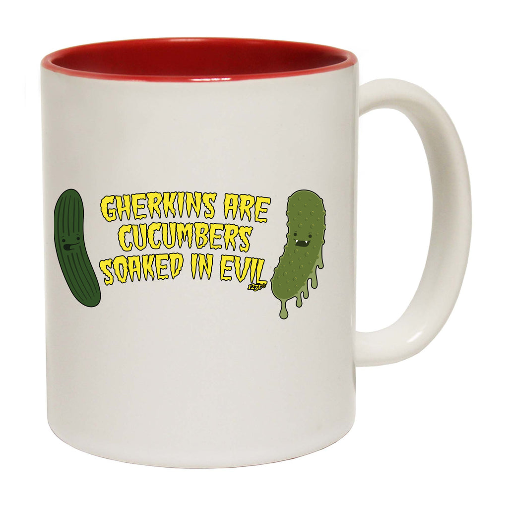 Gherkins Are Cucumbers Evil - Funny Coffee Mug Cup