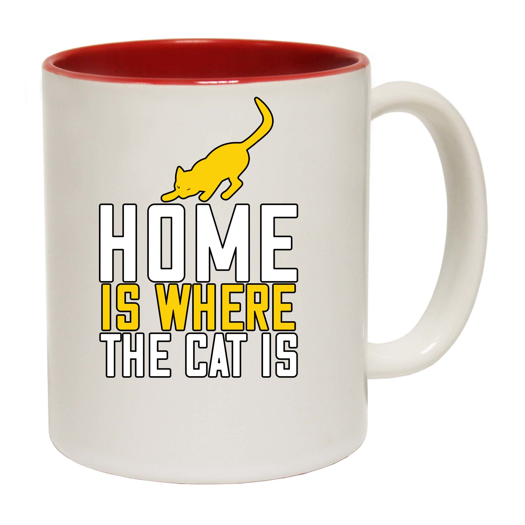 Cat Home Is Where The Cat Is - Funny Coffee Mug