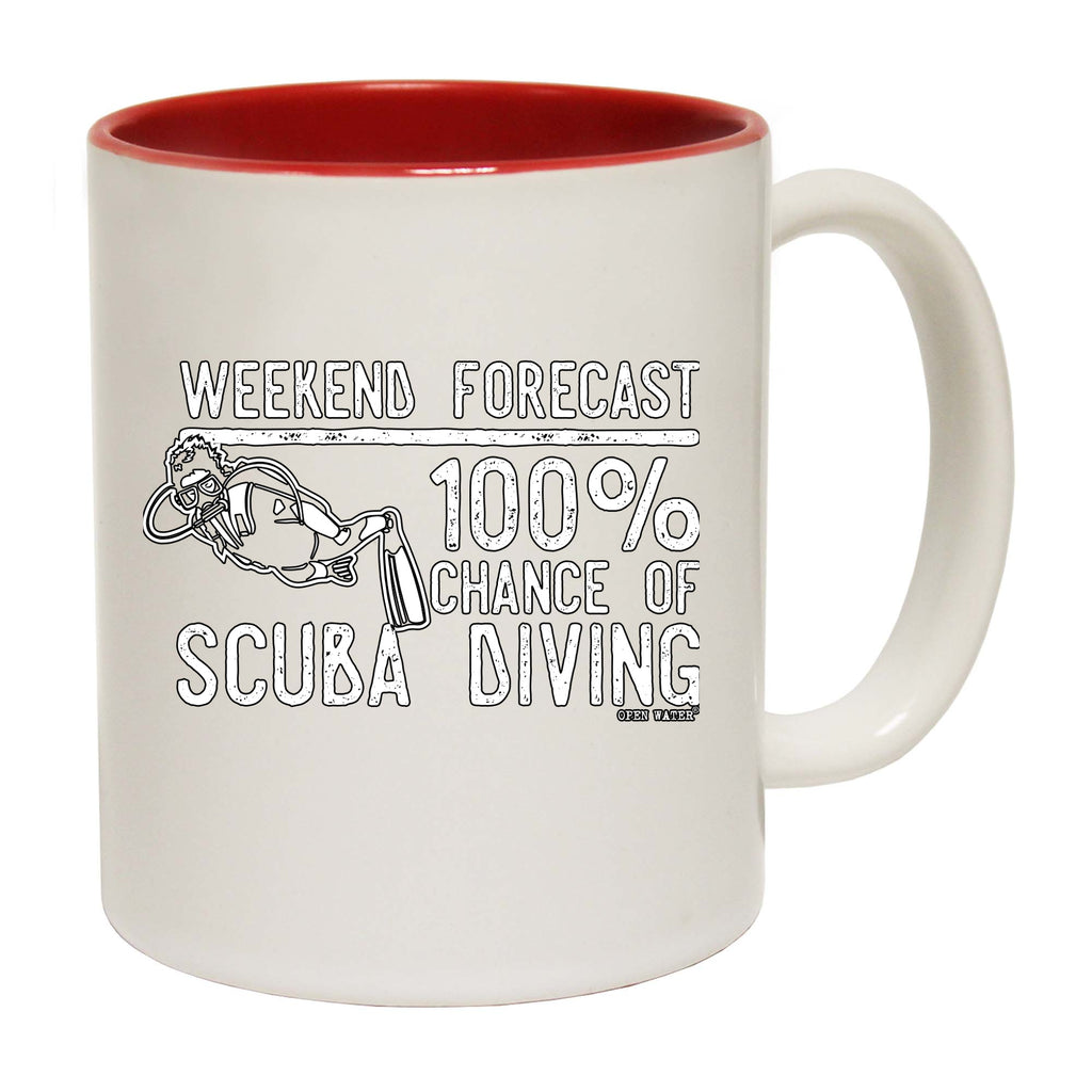 Ow Weekend Forecast Scuba Diving - Funny Coffee Mug