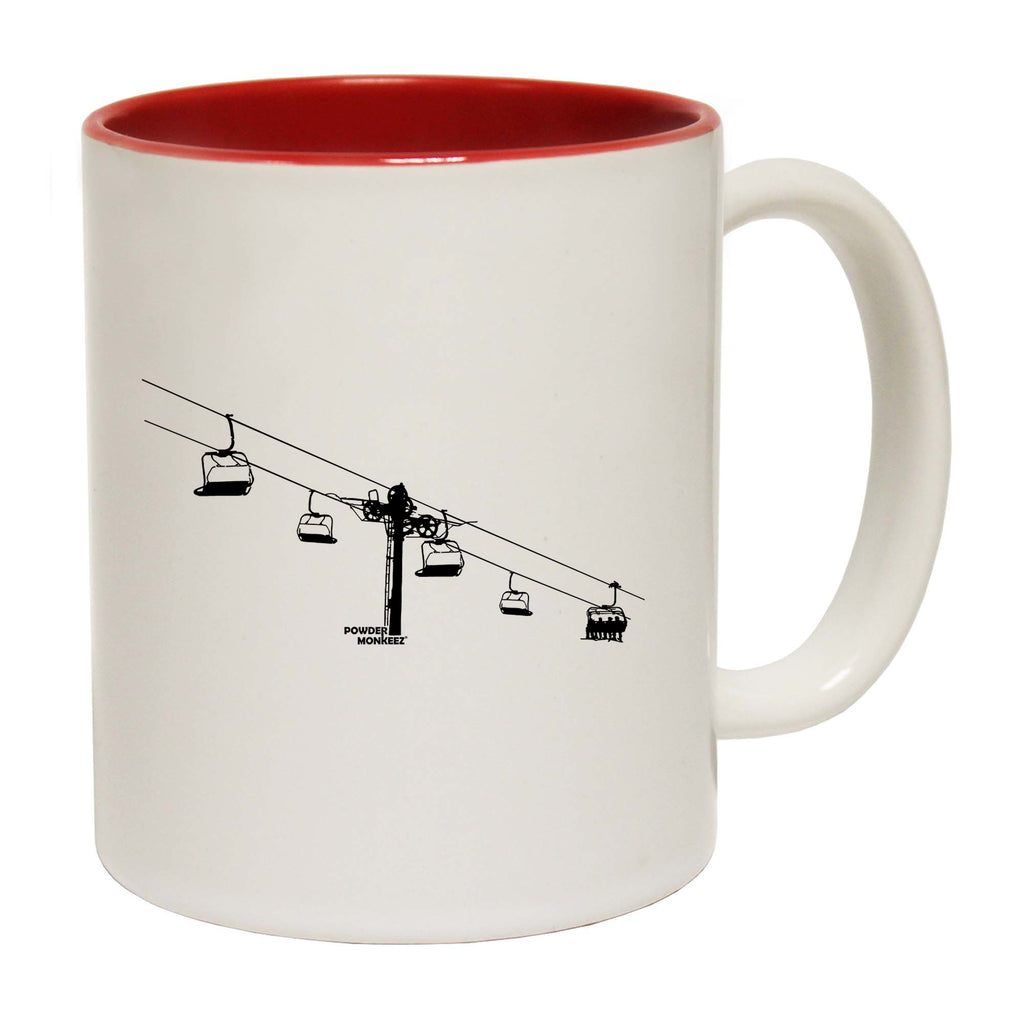 Ski Lift Skiing - Funny Coffee Mug