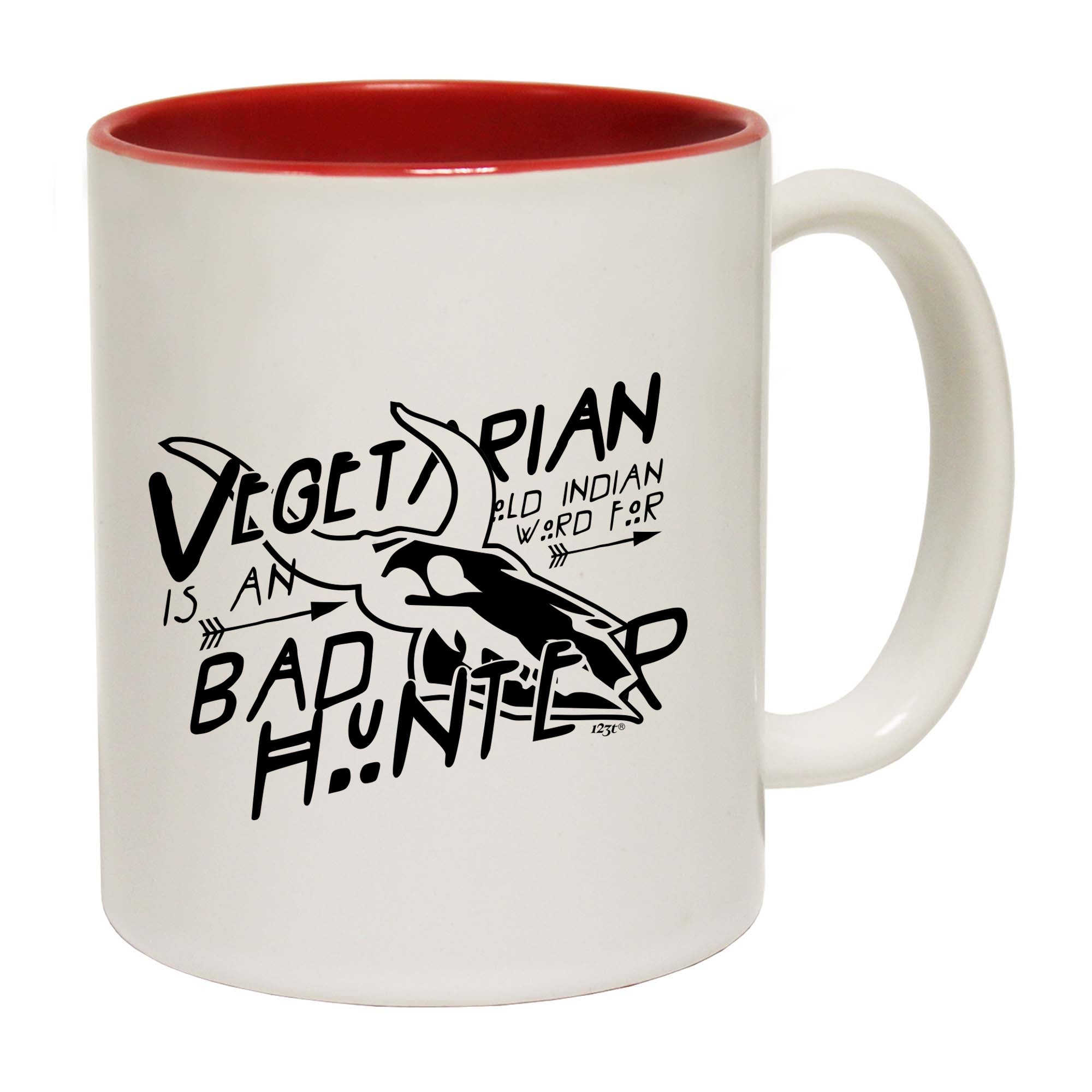 Vegetarian Old Indian Bad Hunter - Funny Coffee Mug