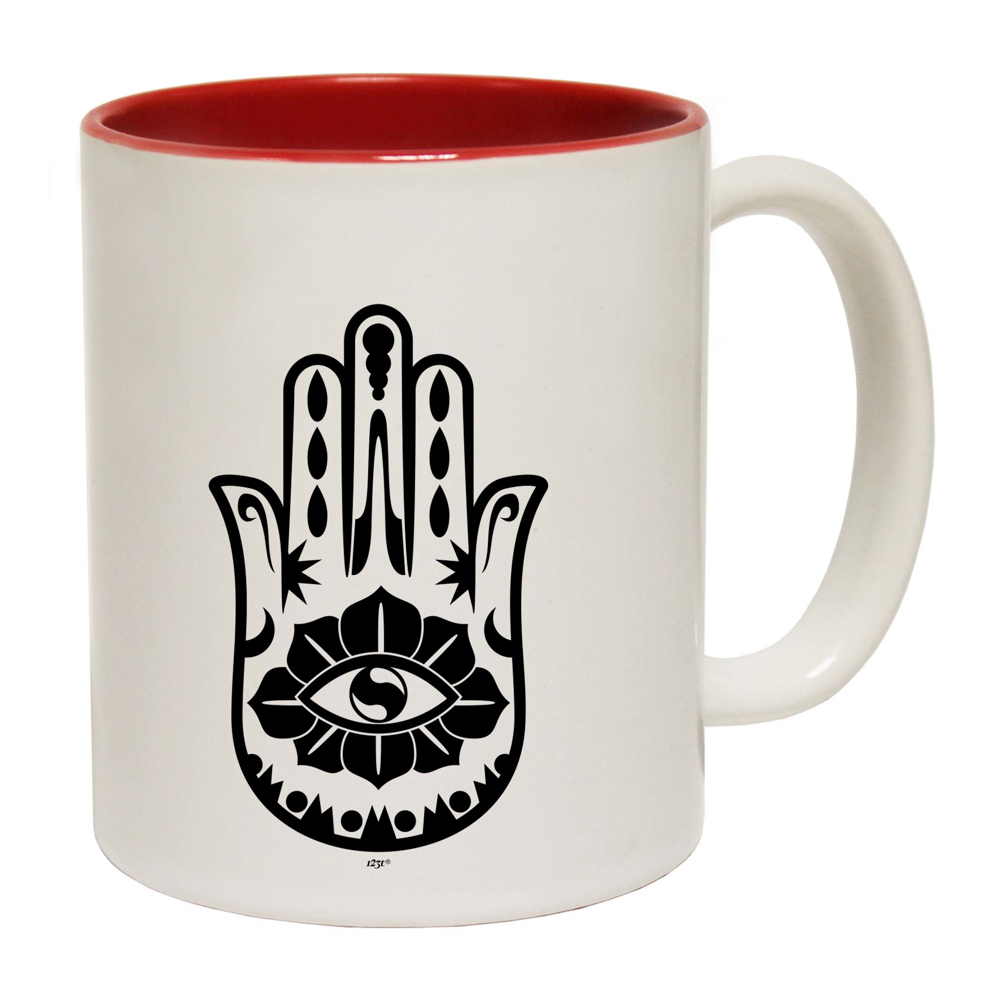 Festival Palm Hand Flower Eye White - Funny Coffee Mug Cup