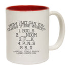 Guess These Words - Funny Coffee Mug Cup